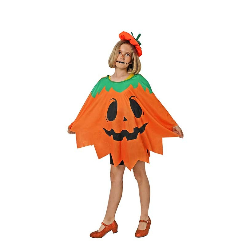 Poncho calabaza infantil