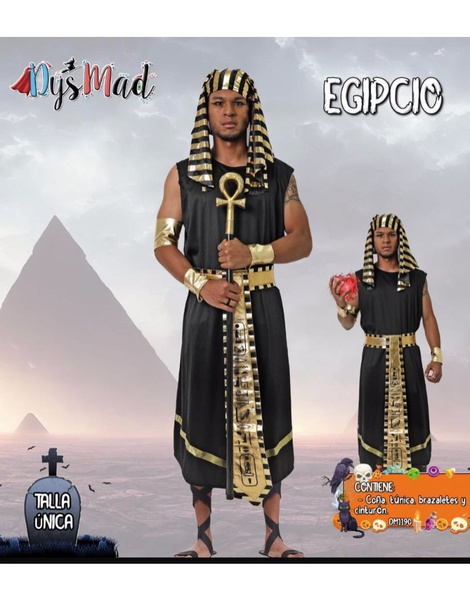 Disfraz Egipcio negro-dorado para hombre