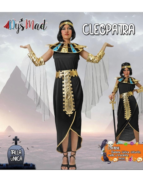 Disfraz Cleopatra negro/dorado mujer