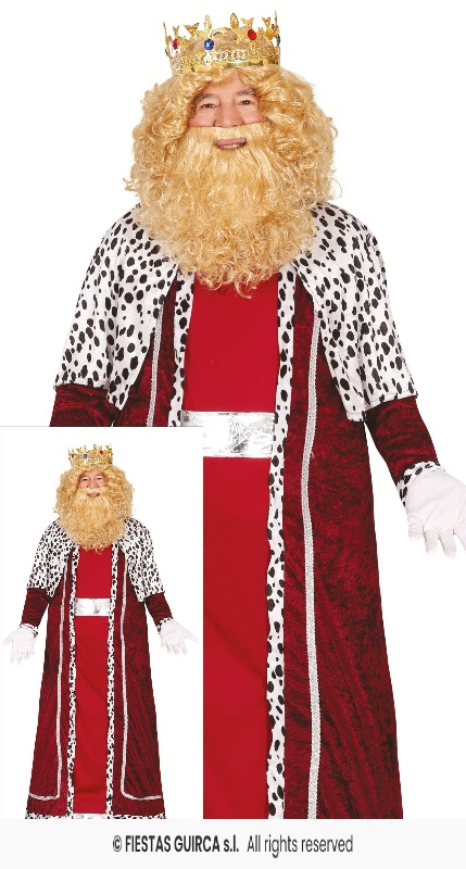 Disfraz Rey Mago rojo para adulto