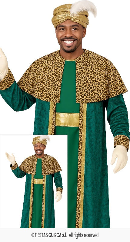 Disfraz Rey Mago verde para adulto