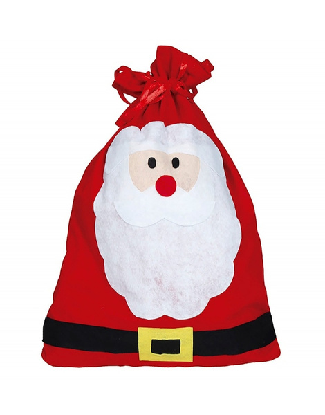 Saco Papa Noel decorado 50x70 cms.