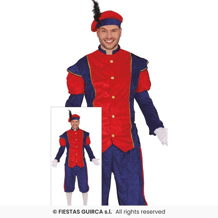 Disfraz Paje blaugrana para adulto