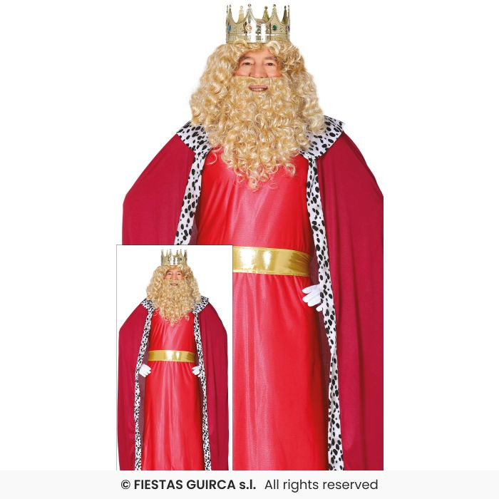 Disfraz Rey Mago rojo para adulto