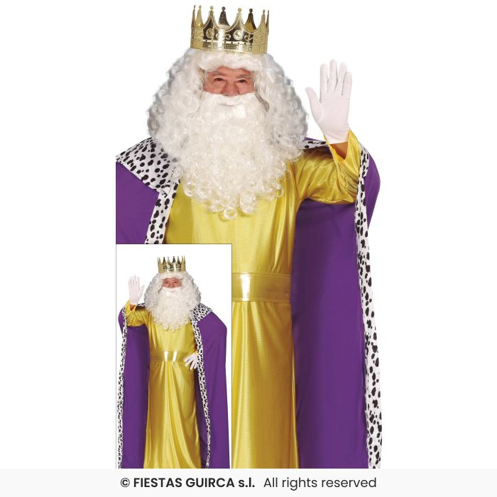 Disfraz Rey Mago dorado para adulto