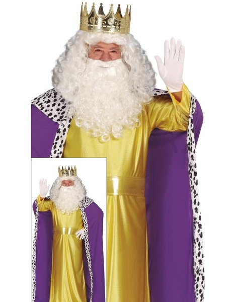 Disfraz Rey Mago dorado para adulto