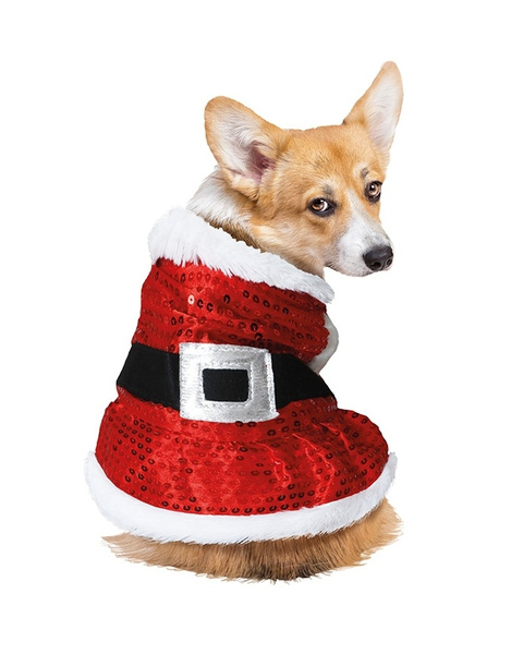 Disfraz papa noel  lentejuelas mascotas