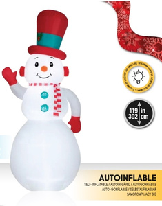 Muñeco Nieve hinchable con LED 300cms.