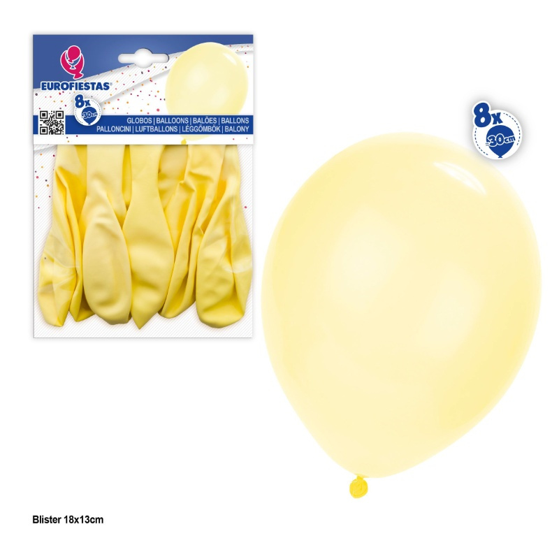 Globos R-10 Colores pastel 8 unidades