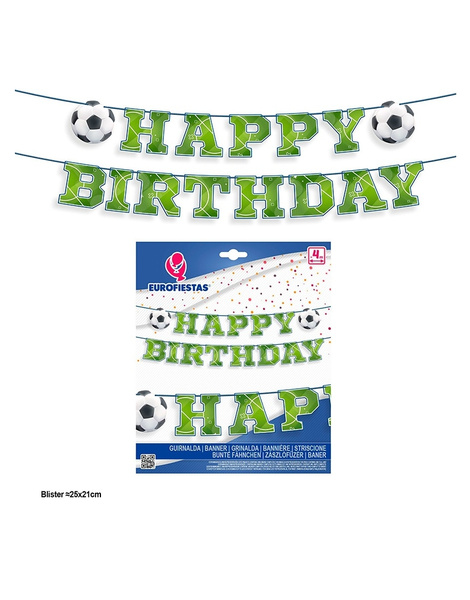 Guirnalda letras h. birth. futbol azul
