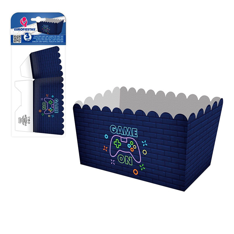 Caja palomitas rectangular Col Game On