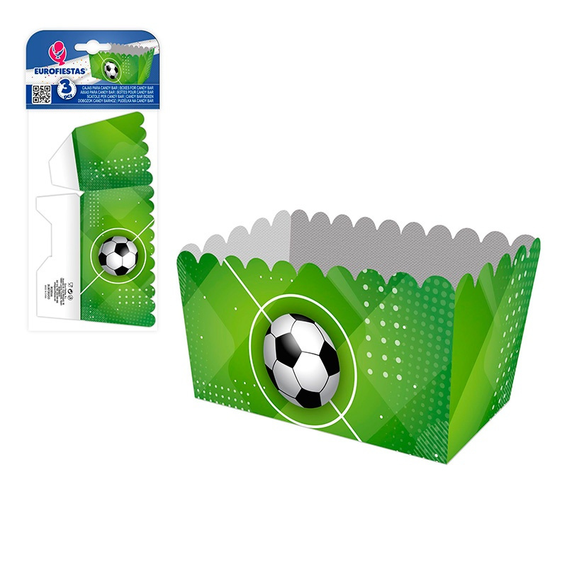 Caja palomitas rectangular Col futbol