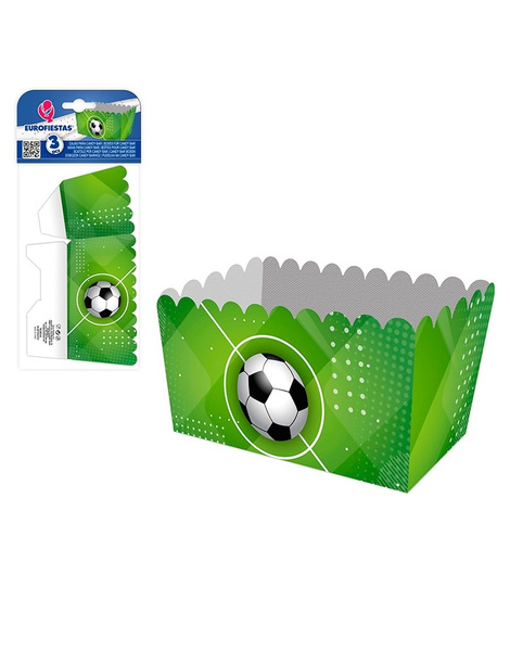 Caja palomitas rectangular Col futbol