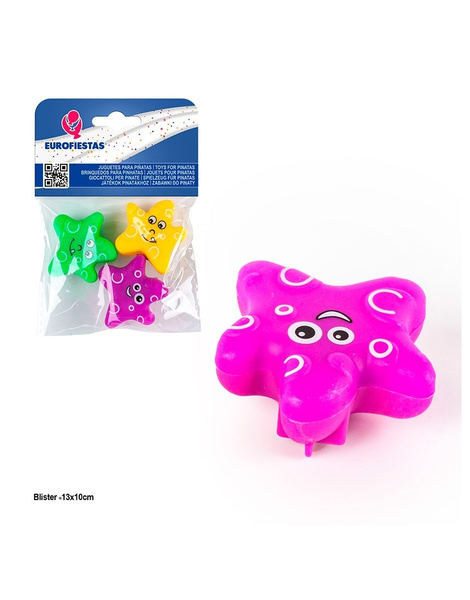 Juguetes piñatas estrella carita 3pcs