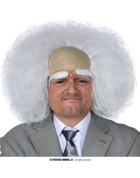 Peluca y calva blanca en caja