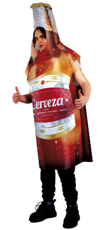 Disfraz Botellín de Cerveza adulto