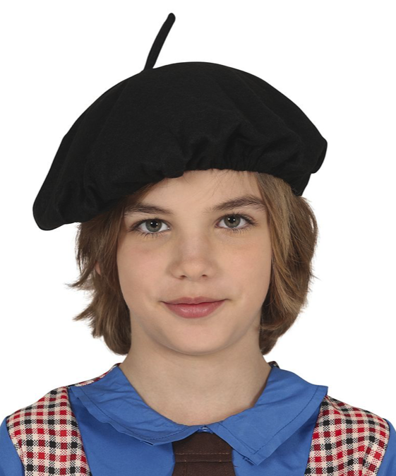 Boina negra infantil