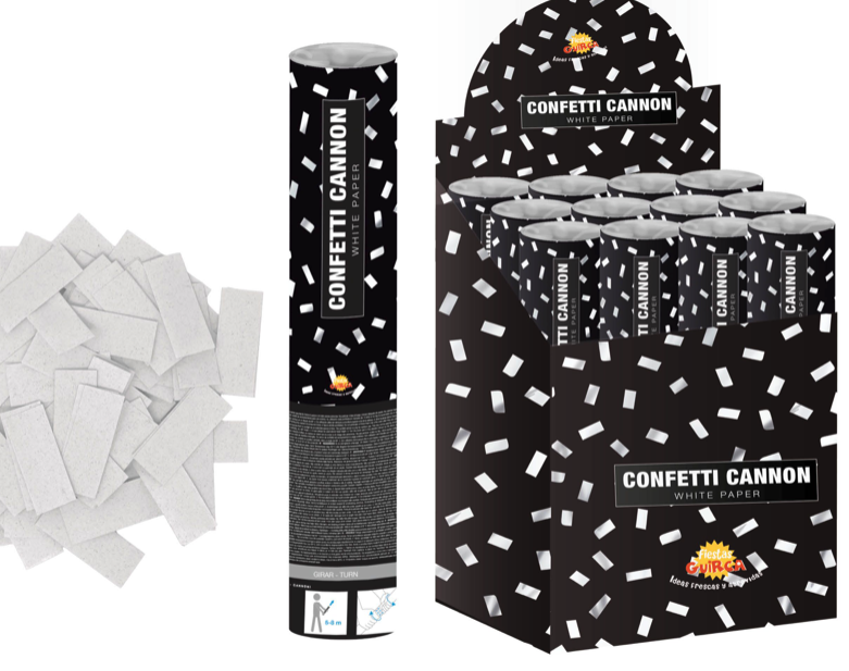 Cañon con papel Blanco 40 cms.