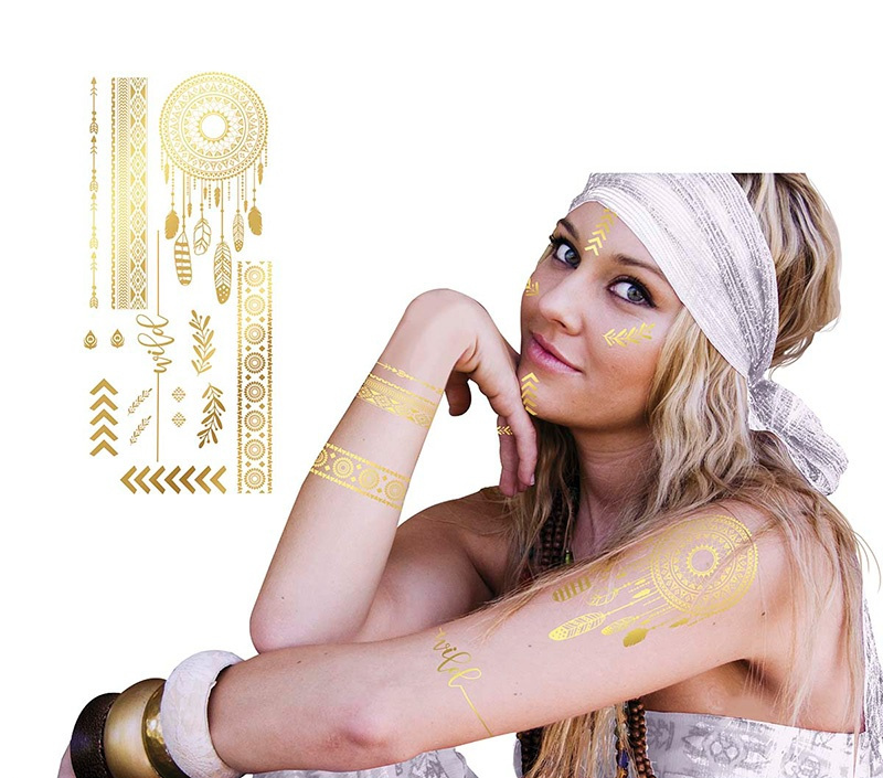 Tattoo oro hippie 14X30 cms
