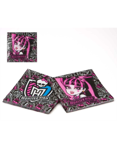 Pack 15 servilletas Monster high 33x33cm