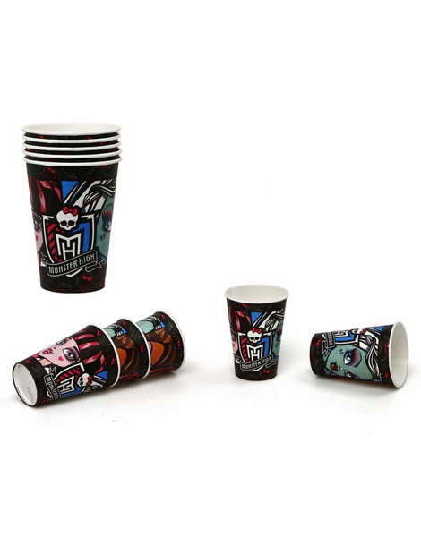 Pack 5 vasos  Monster high 180ml.