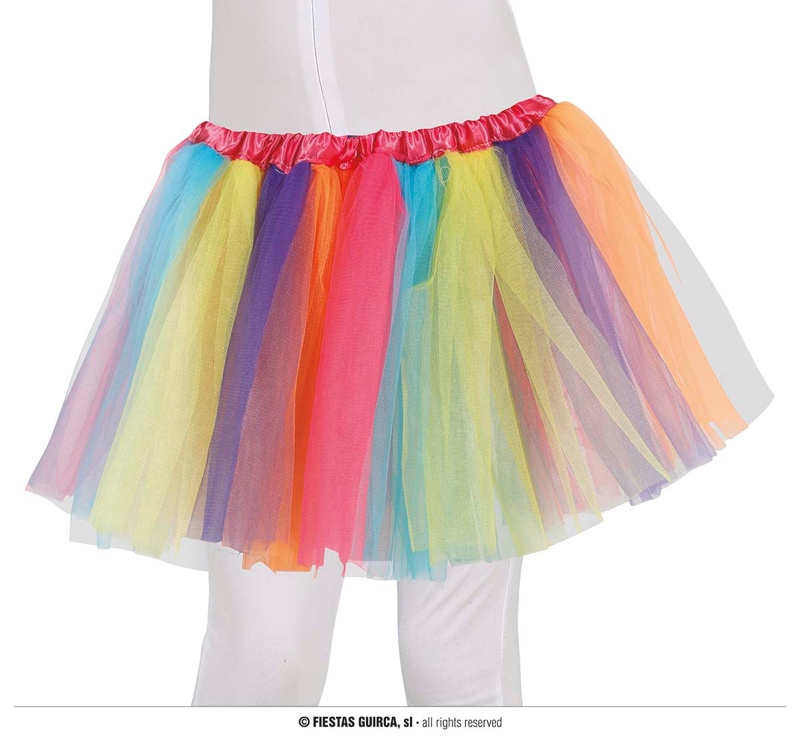Tutú multicolor infantil 30 cms.