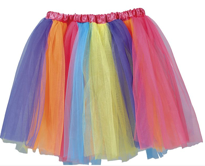 Tutú multicolor infantil 30 cms.
