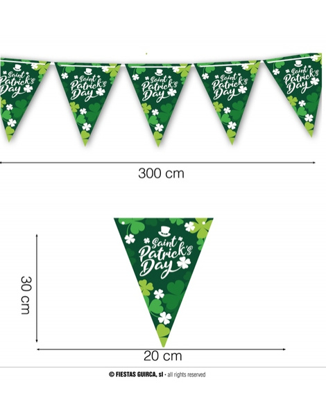 Gallardete St. Patricks 300cm papel