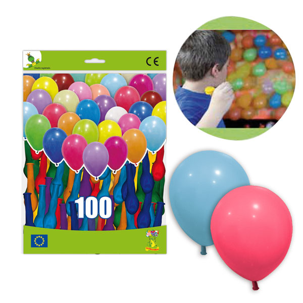 Bolsa 100 globos Mix 5