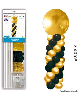 Kit Columna Globos 2,40M. colores metal