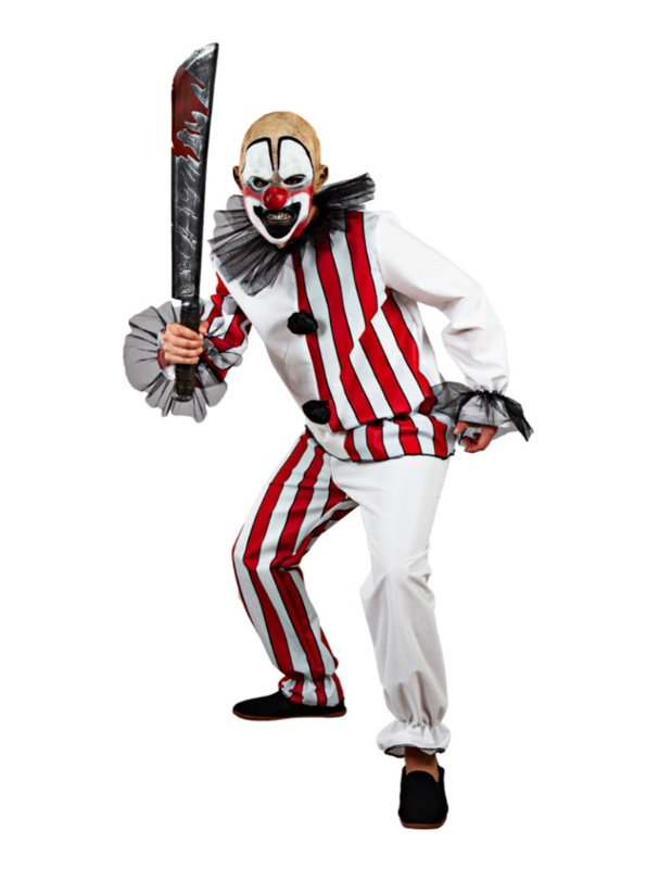 Disfraz Payaso Asesino Rayas Adulto