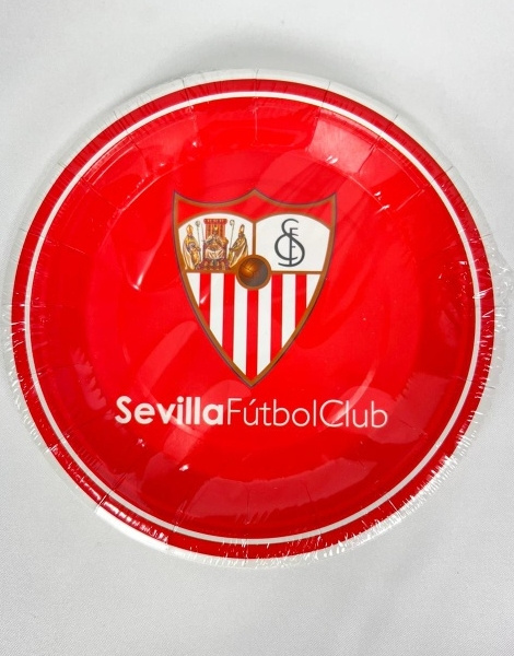 Platos 8 unid. Sevilla FC. 18 cms.