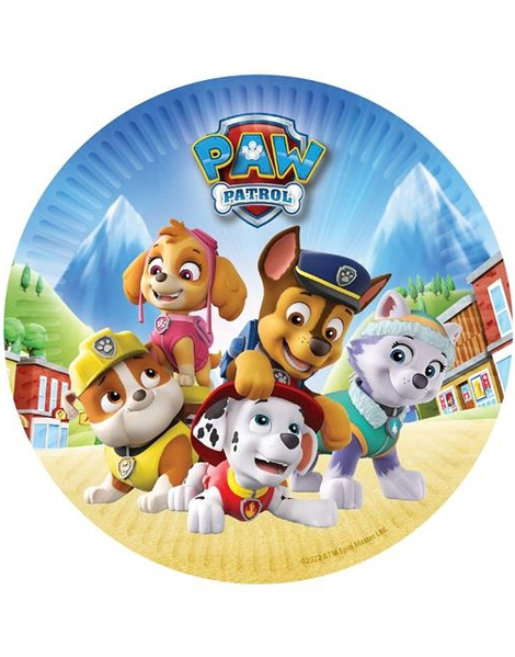 8 Platos Patrulla canina 18 cms.