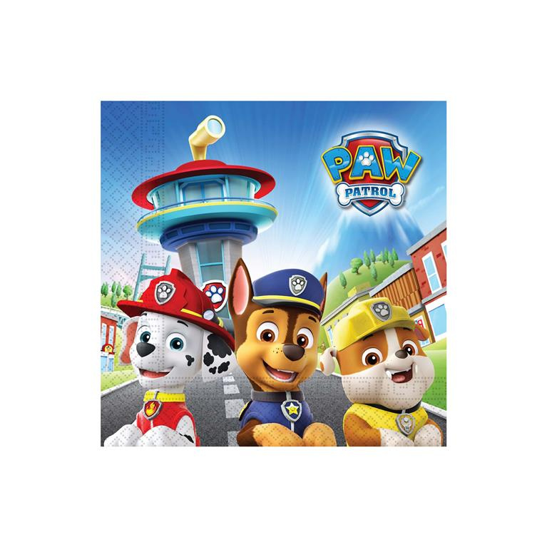 20 Servilletas Patrulla canina 33x33cms
