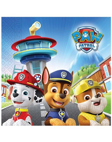 20 Servilletas Patrulla canina 33x33cms