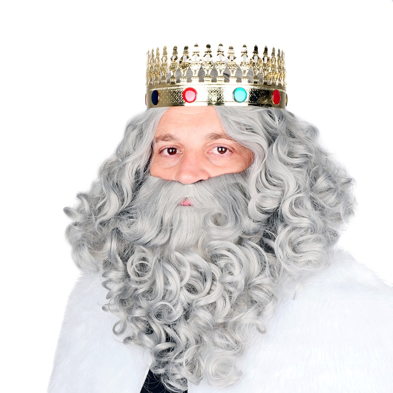Peluca Rey Mago con barba canosa