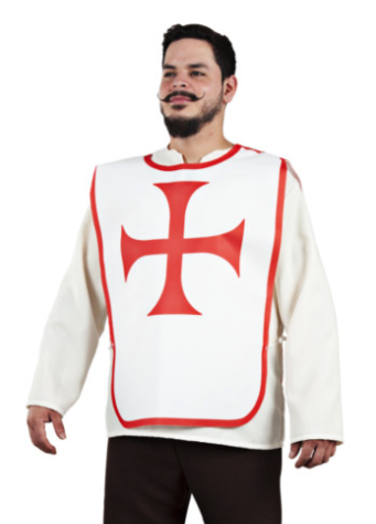 Peto Medieval Cruz Roja Adulto