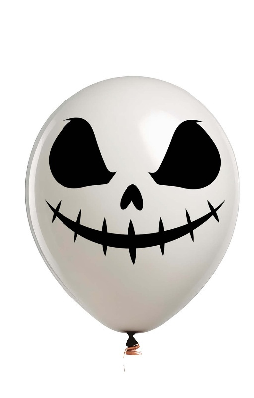 Bolsa 10 Globos Blancos Fantasma 30 Cms