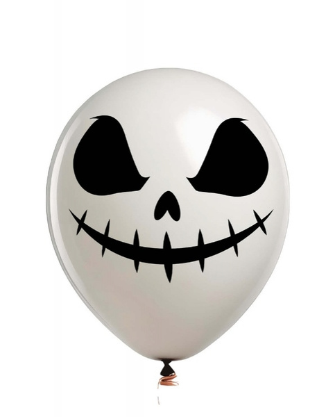 Bolsa 10 Globos Blancos Fantasma 30 Cms