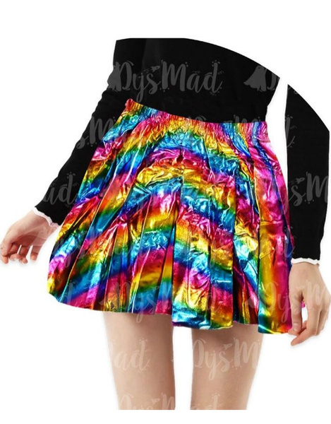 Falda multicolor con brillo adulta T.uni