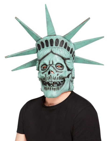 Máscara Estatua libertad esqueleto látex