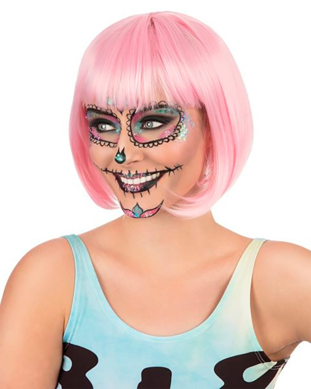 Peluca Chic rosa ó azul