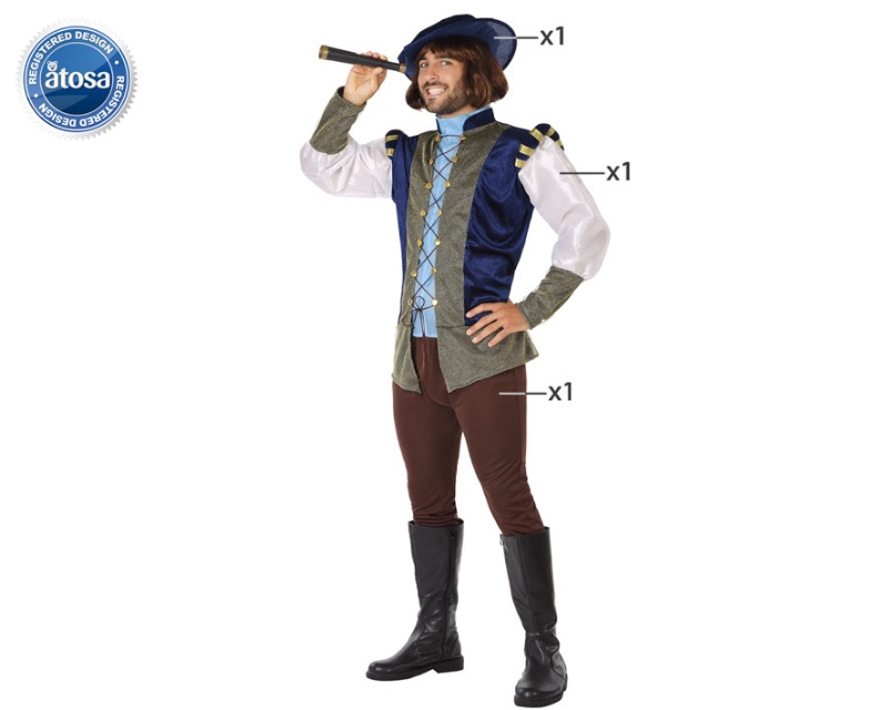 Disfraz Cortesano medieval para hombre