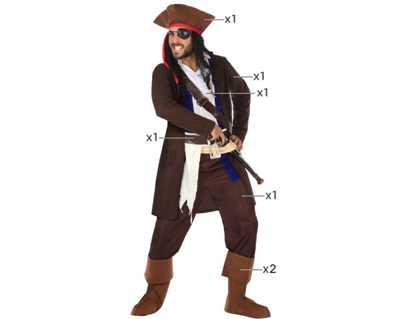 Disfraz Pirata de los mares adulto
