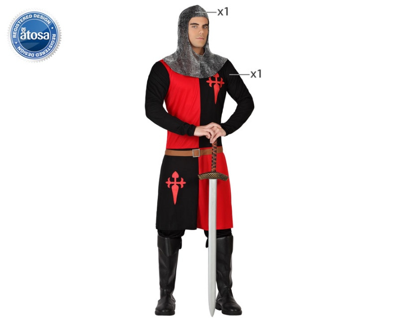 Disfraz Caballero medieval cruzadas Ad.