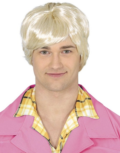 Peluca hombre rubia años 80