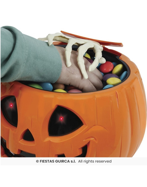 Bol Calabaza con mano Mov.-sonido-luz