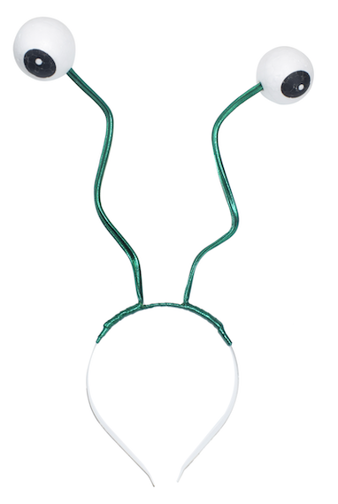 Diadema ojos alien verde