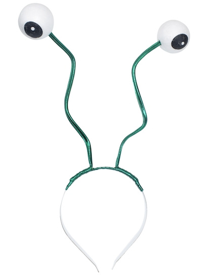 Diadema ojos alien verde