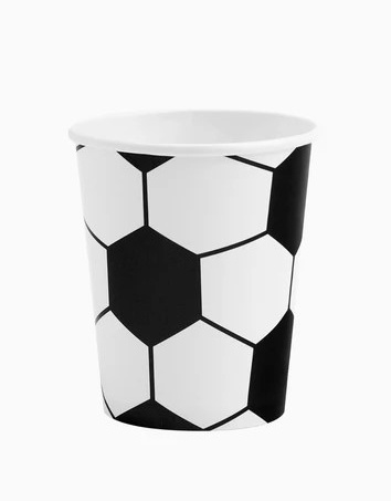 10 Vasos Fútbol de cartón 270 cc.